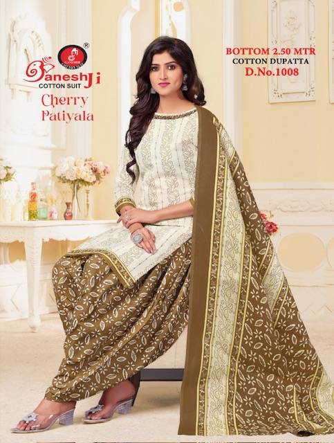 Cherry Patiyala Vol 4 By Ganeshji Indo Cotton Dress Material Wholesale Market In Surat